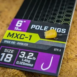 Matrix MXC-1 Vorfach Für Kopfruten, 15cm -Günstiges Matrix Geschäft matrix mxc 1 spade end barbless pole rigs 15cm 3